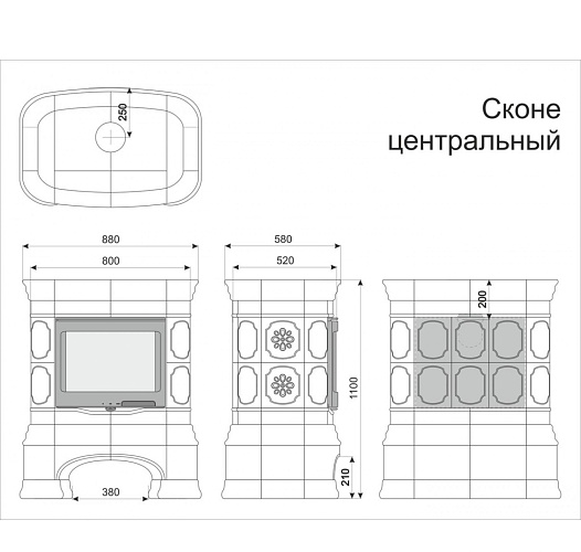 Сконе пристенный мини. ваниль_3